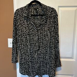 H&M White   Back Blouse Top Size L